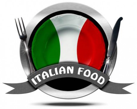 44521646-icona-di-metallo-o-un-simbolo-con-piatto-colorato-con-i-colori-della-bandiera-italiana-posate-d-a